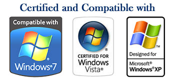 Certified and Compatible with Windows 7 XP Vista