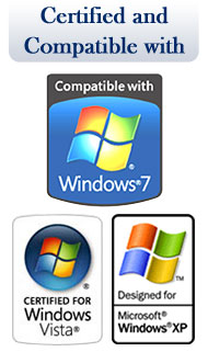 Certified and Compatible with Windows 7 XP Vista