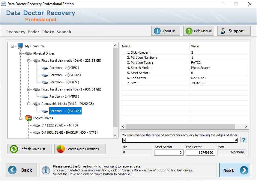 Select the Drive DDR Professional - Recovery Software