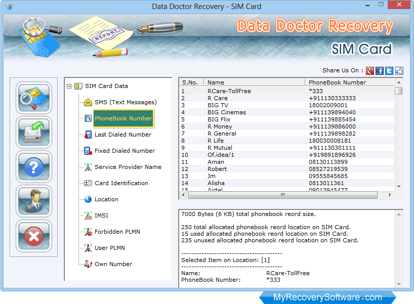 SIM Card Recovery Software